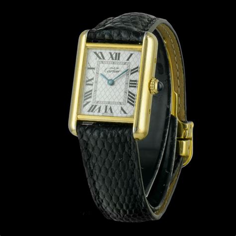 montre cartier tank vermeil|cartier tank must price.